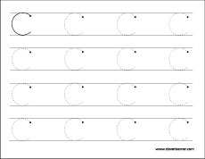 free letter c tracing worksheets for children