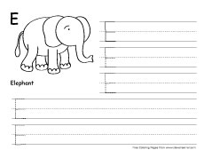 How to write big e writing sheet