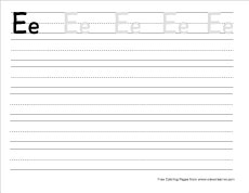 big e practice writing sheet