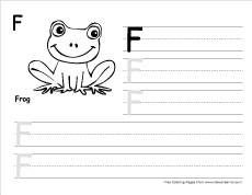How to write big f writing sheet
