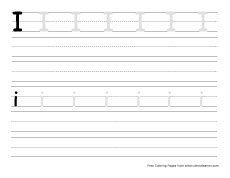 small i practice writing sheet