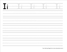 big i practice writing sheet