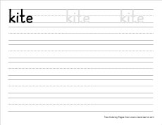 small k for kettle practice writing sheet