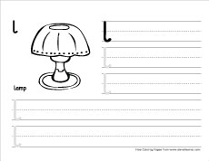 how to write small l prctice sheet