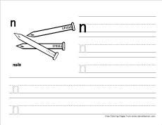 how to write small n prctice sheet