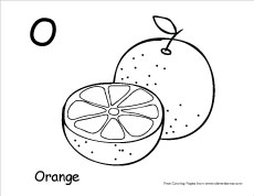 Letter o colouring sheets