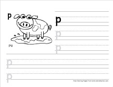 how to write small p prctice sheet