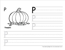 How to write big p writing sheet