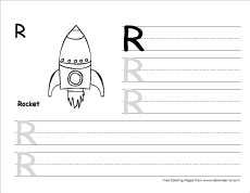 How to write big r writing sheet