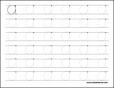 lower case letter A tracing sheets for preschool