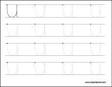 lower case letter u tracing sheets for children