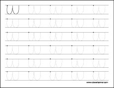 small letter w tracing sheets for kids