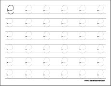 Lower case letter e traching worksheets for preschools