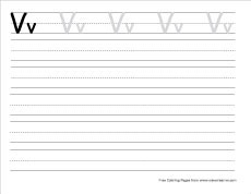 big v practice writing sheet
