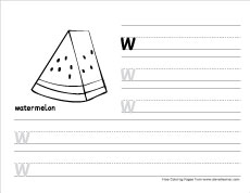 how to write small w prctice sheet