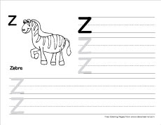 How to write big z writing sheet
