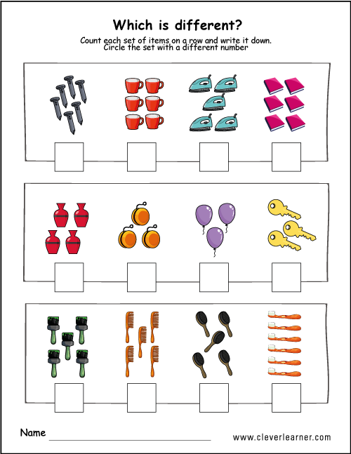 Which number sum is different workshees for kids