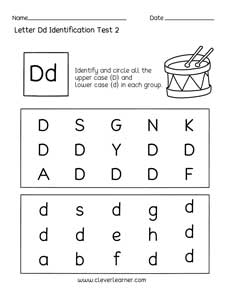 Letter identification worksheets for kids