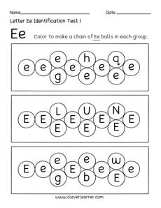 Free letter A identification sheet for preschool