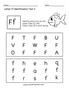 Letter identification worksheets for kids