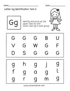 Letter identification worksheets for kids