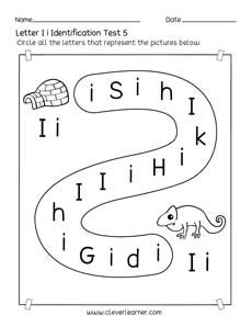 Homeschool pre-K letter I identification printable