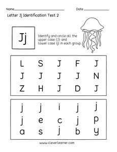 Letter identification worksheets for kids