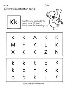 Letter identification worksheets for kids