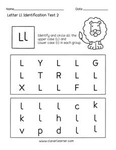 Letter identification worksheets for kids