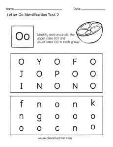 Letter identification worksheets for kids