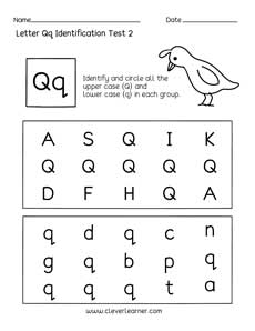 Letter identification worksheets for kids