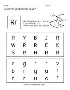 Letter identification worksheets for kids