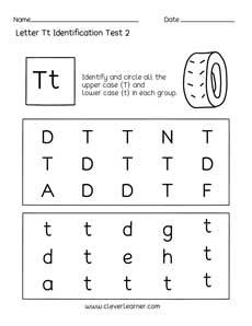 Letter identification worksheets for kids