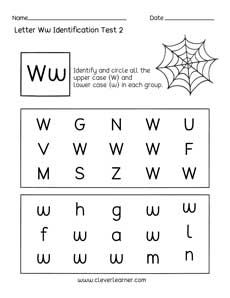 Letter identification worksheets for kids