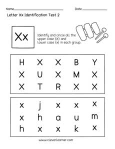 Letter identification worksheets for kids