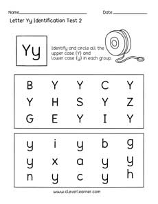 Letter identification worksheets for kids