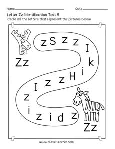 Letter identification worksheets for kids