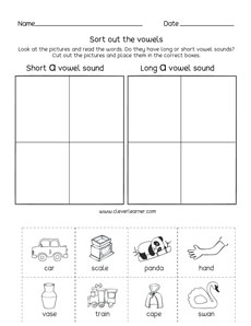 sort out the long and short vowel sounds activity
