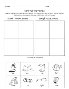 short vowel sounds and long vowel sounds first grade