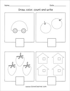 draw and write the number sheet