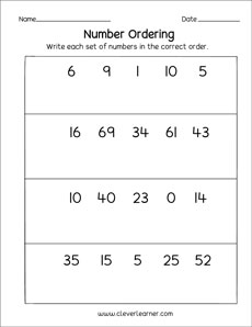 Fun Preschool number ordering activity for teachers