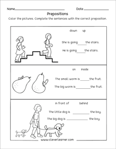 First grade proposition worksheet