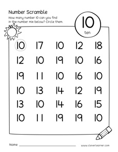 Free number scramble activities