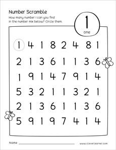 Home school number scramble