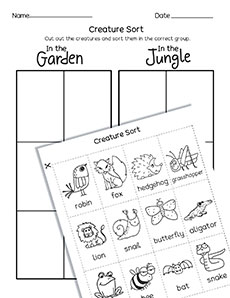 garden and jungle animals