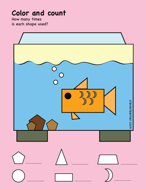 rectangle identification worksheet color and count