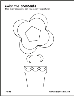 crescent shape identification activity for preschools
