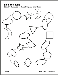 oval shape identification activity for preschools