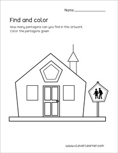 kindergarten shape activity on pentagon