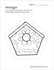 color the pentagon sheet